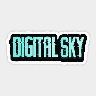 Miscellaneous Items: Digital Sky (Black) Sticker